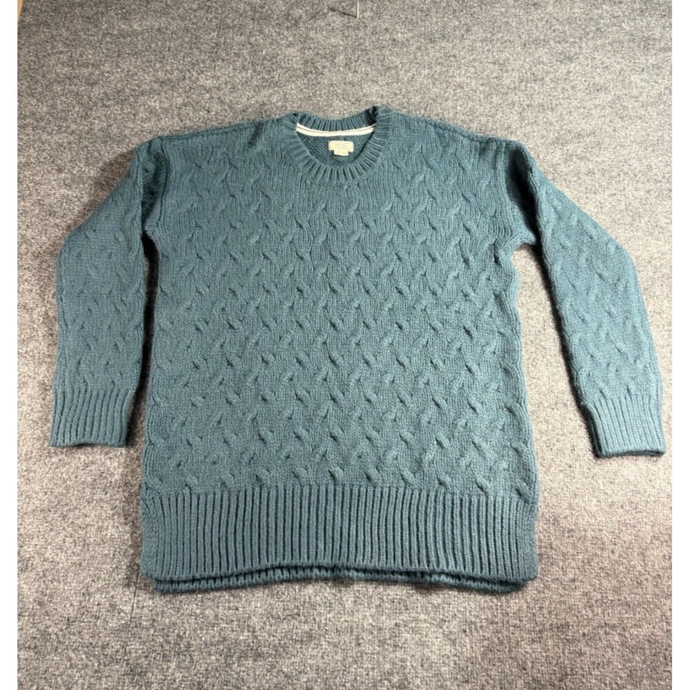 Fat Face Women’s Size 10 Teal Cable‑Knit Tunic Sweater – Holiday / Winter